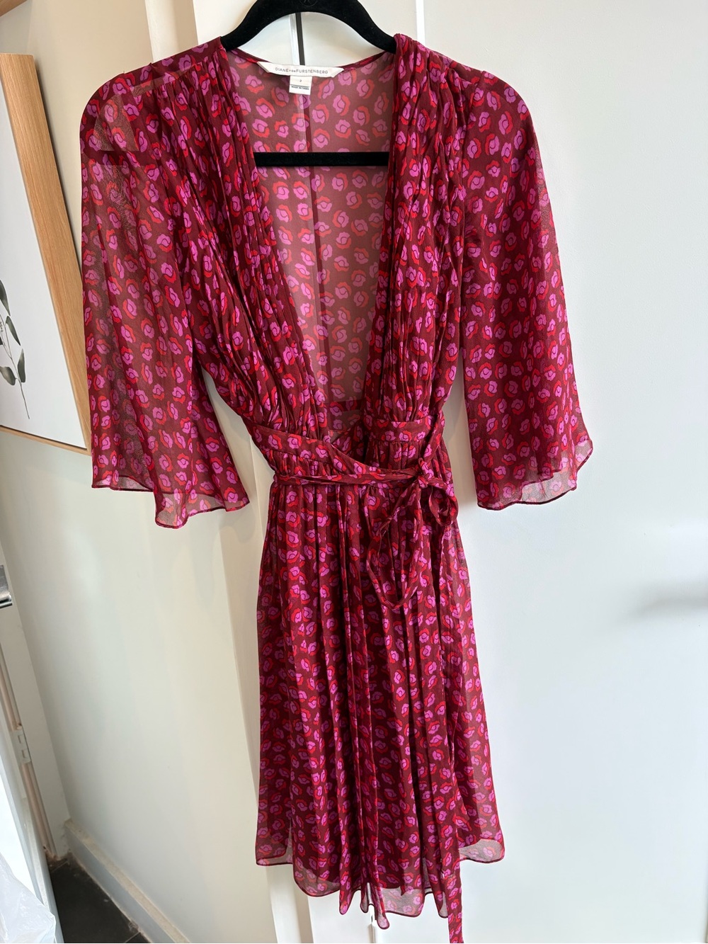 Diane von Furstenberg Alicia Ballet Rose silk wrap dress